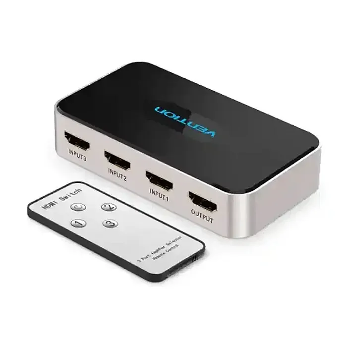 Vention AFFH0 3 in 1 4K HDMI Switcher with IR Remote Control Vention AFFH0 3 in 1 4K HDMI Switcher with IR Remote Control